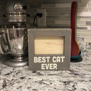 “Best Cat Ever” Wooden Box Farmhouse Picture Frame